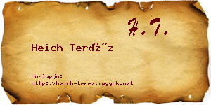 Heich Teréz névjegykártya